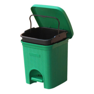 Signoraware-12-Liters-Modern-Lightweight-Pedal-Dustbin--Thrash-Can-Dustbins-with-Lid-for-Home-Office--Non-Garbage-Smell--Unbreakable-Single-Mould--Heavy-Duty-Kitchen-Bedroom-Bathroom-(12Ltr-Green)-1
